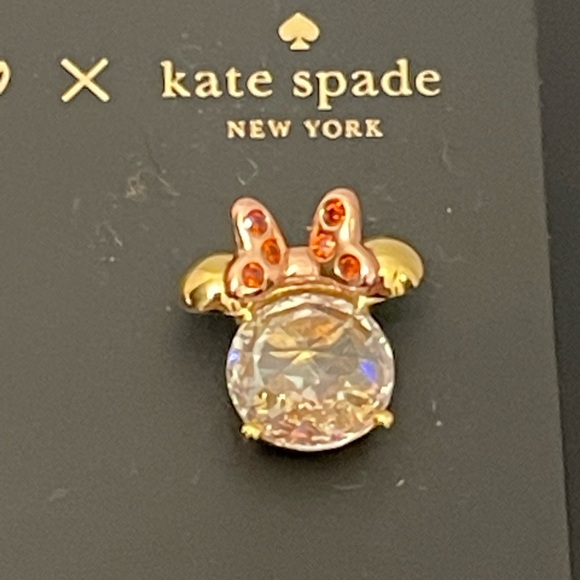 kate spade x Disney Gold and Red Minnie Mouse Earrings - Picture 3 of 4